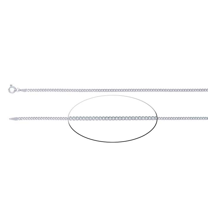 Sterling Silver Diamond-Cut Curb Chain