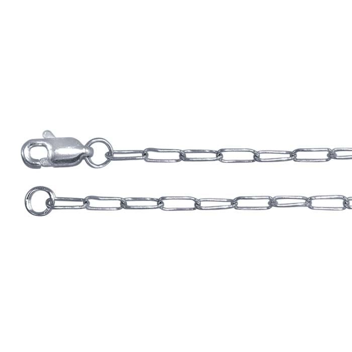 Sterling Silver Elongated Oval Cable Chain