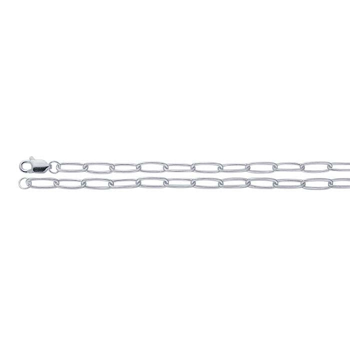 Sterling Silver Elongated Oval Cable Chain