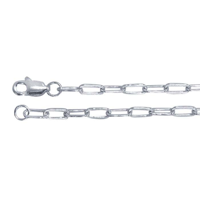 Sterling Silver Flat Oval Cable Chain