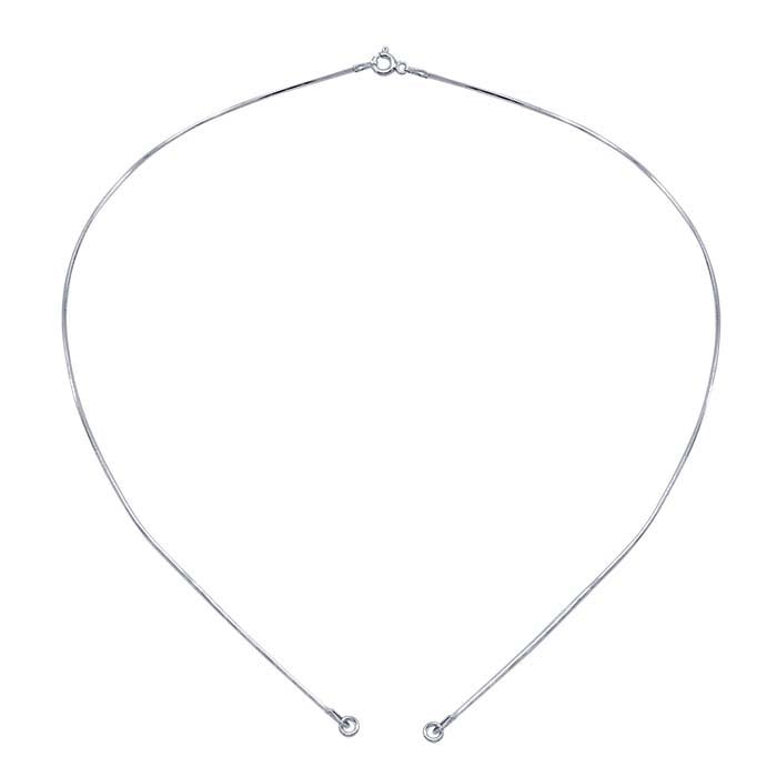 Sterling Silver Seamed Snake Chain Necklace Component