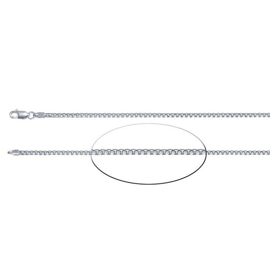 Sterling Silver Rounded Box Chain
