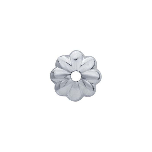 Sterling Silver Flower Bead Cap