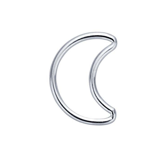 Sterling Silver Open Crescent Moon Component