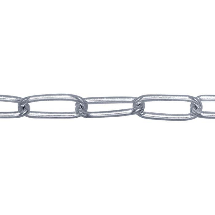 Sterling Silver Elongated Oval Cable Chain