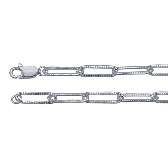 Sterling Silver 3.1 Patterned Cable Chain
