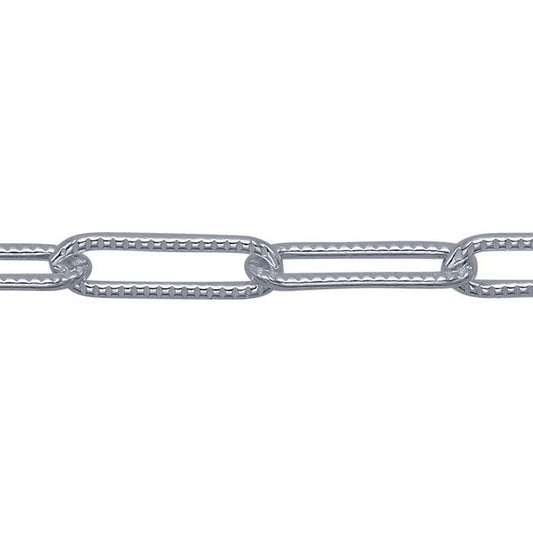 Sterling Silver 3.1 Patterned Cable Chain