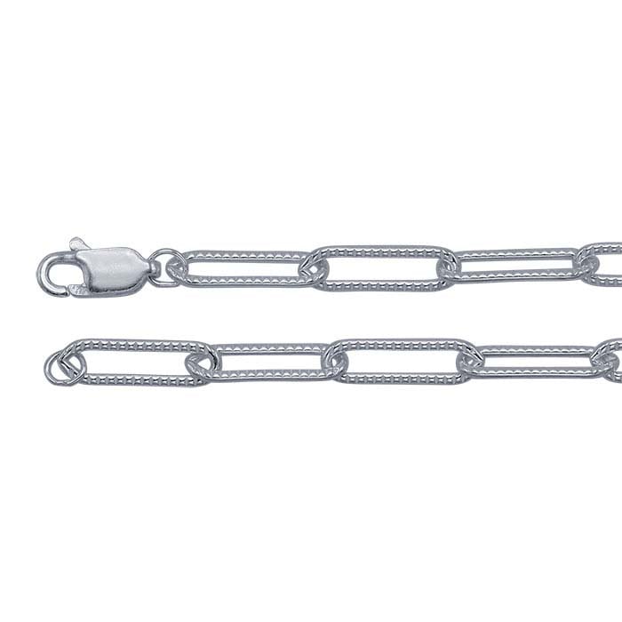 Sterling Silver 3.1 Patterned Cable Chain