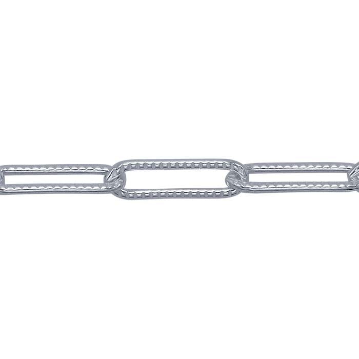 Sterling Silver 3.1 Patterned Cable Chain