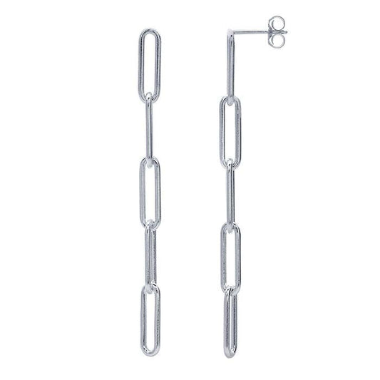 Five-Link Paperclip Post Earrings