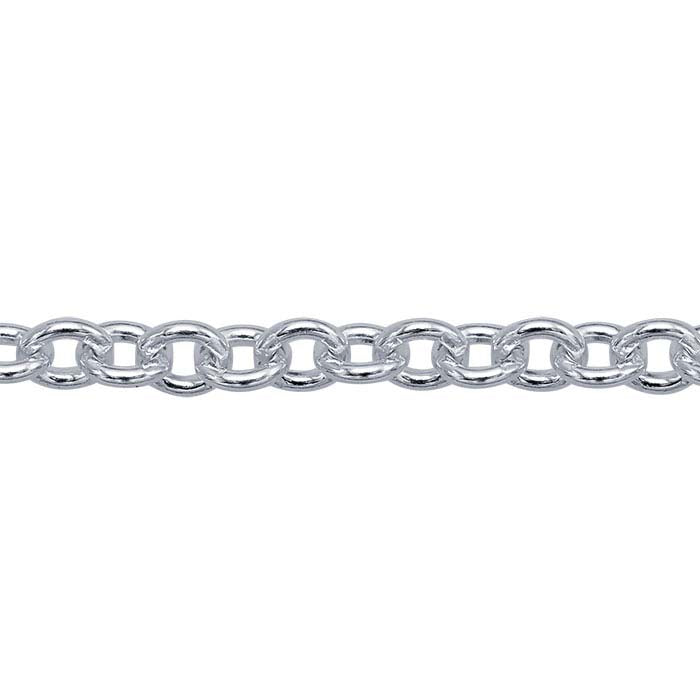 Argentium® Silver Round Cable Chain