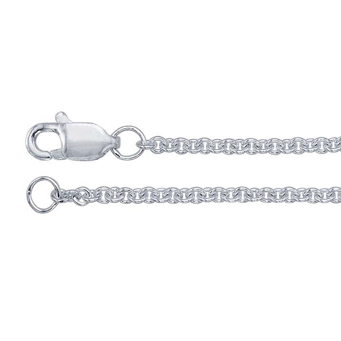 Argentium® Silver Round Cable Chain