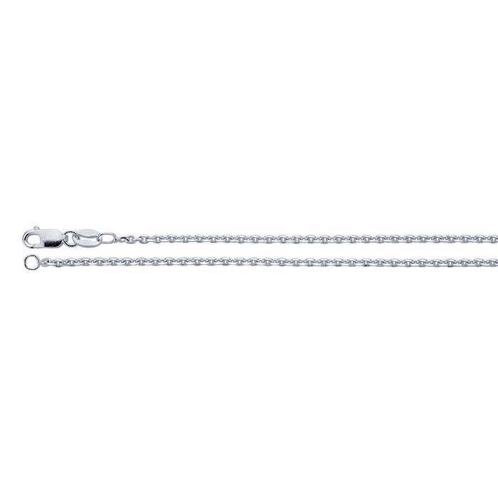 Sterling Silver Diamond-Cut Oval Cable Chain