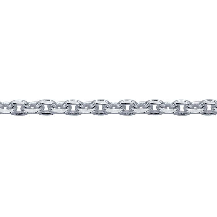 Sterling Silver Diamond-Cut Oval Cable Chain