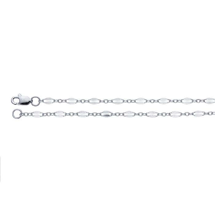 Sterling Silver Dapped Cable Chain