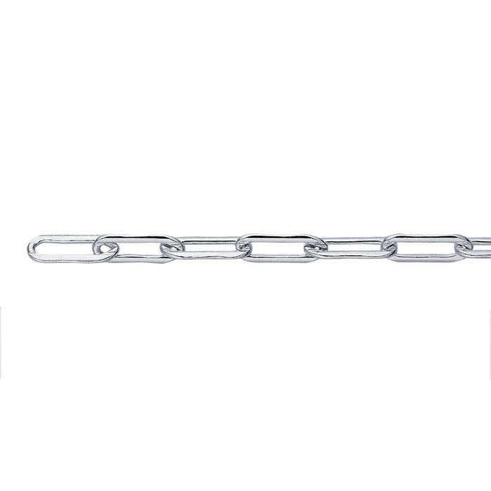 Sterling Silver Elongated Oval Cable Chain