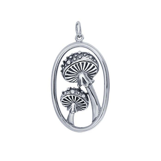 Sterling Silver Agaric Mushroom Pendant