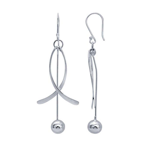 Sterling Silver Ball Chime Earrings