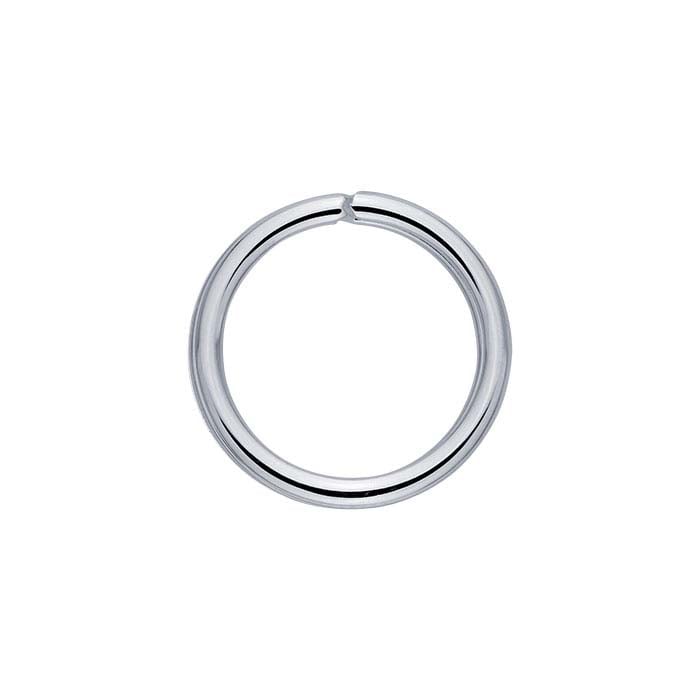 Sterling Silver Half-Round Wire Round Split Ring
