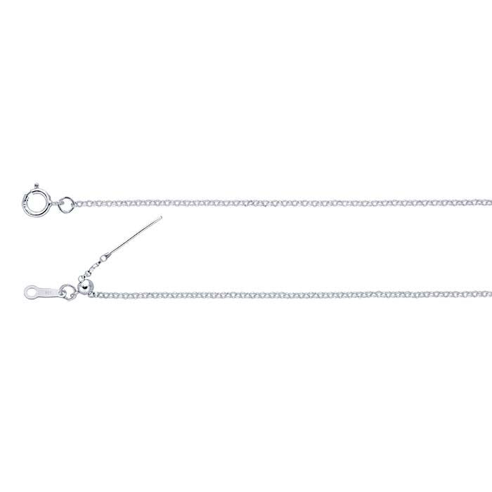 Sterling sølv Add-A-Bead Rolo kjede halskjeder, justerbare