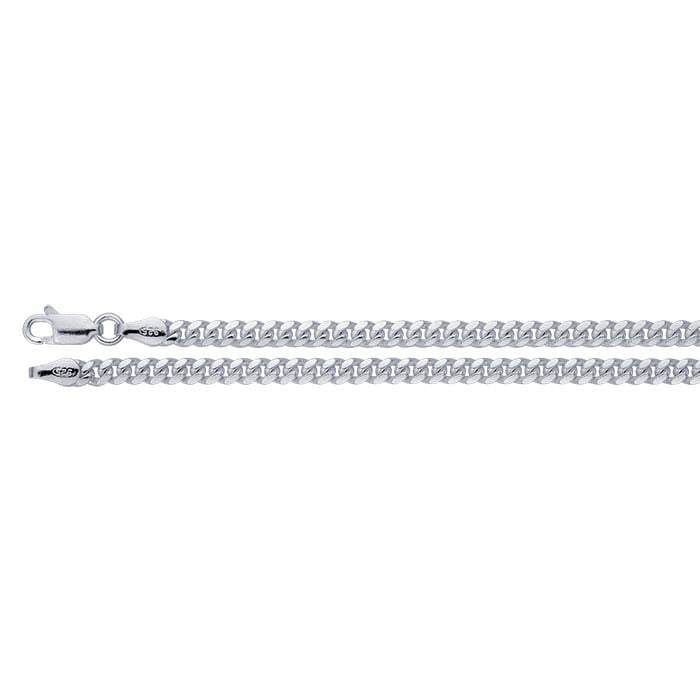 Sterling Silver Diamond-Cut Curb Chain