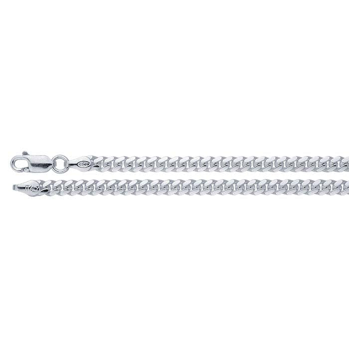 Sterling Silver Diamond-Cut Curb Chain