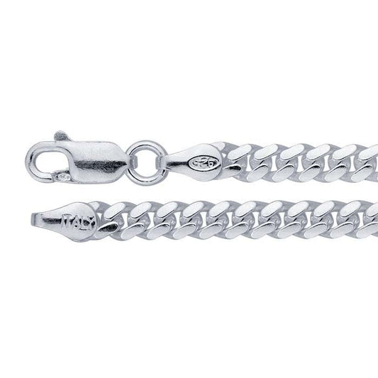 Sterling Silver Diamond-Cut Curb Chain