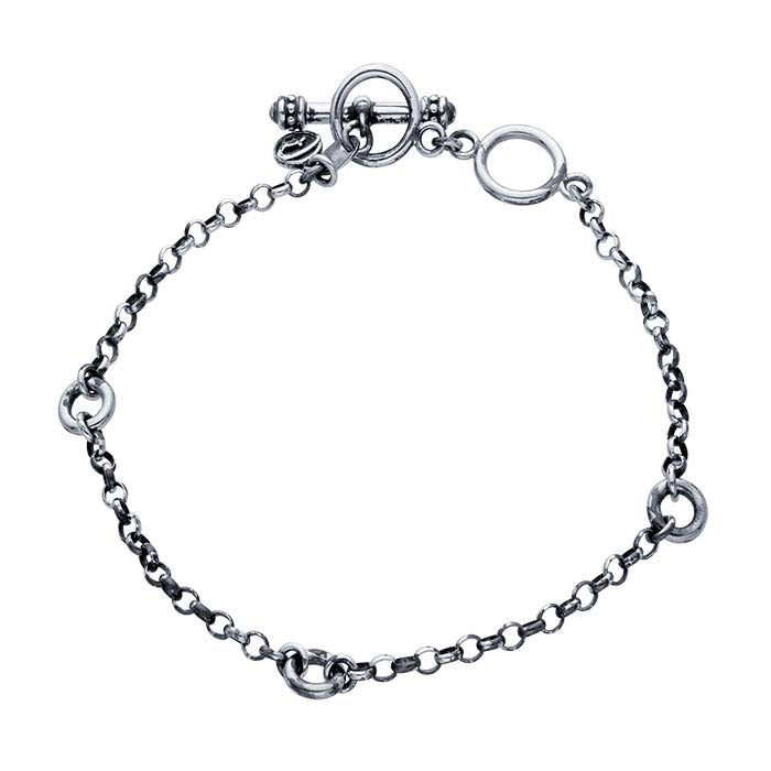 سوار سلسلة روللو مستدير بعرض 3 مم من الفضة الإسترلينية