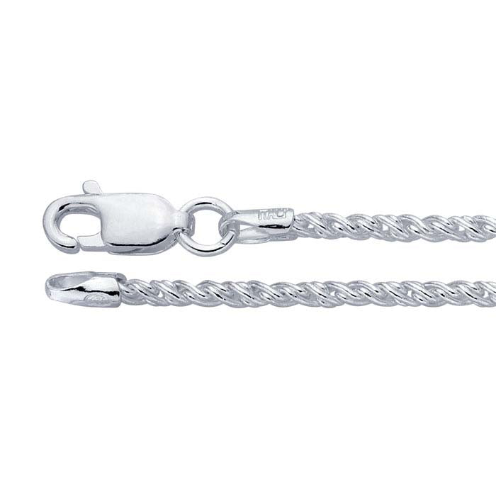 Sterling Silver Reverse Rope Chain