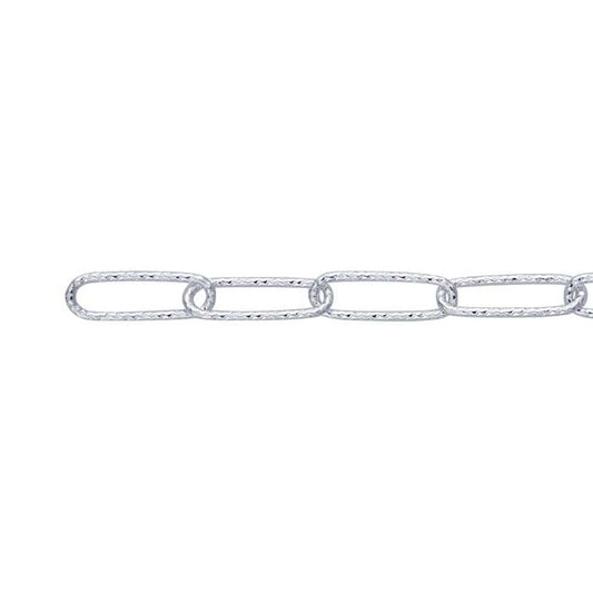 Sterling Silver Diamond-Cut Cable Chain