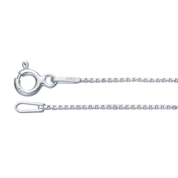 Sterling Silver Faceted Box Chain