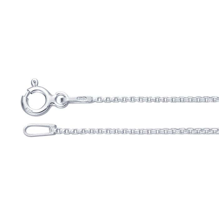 Sterling Silver Faceted Box Chain