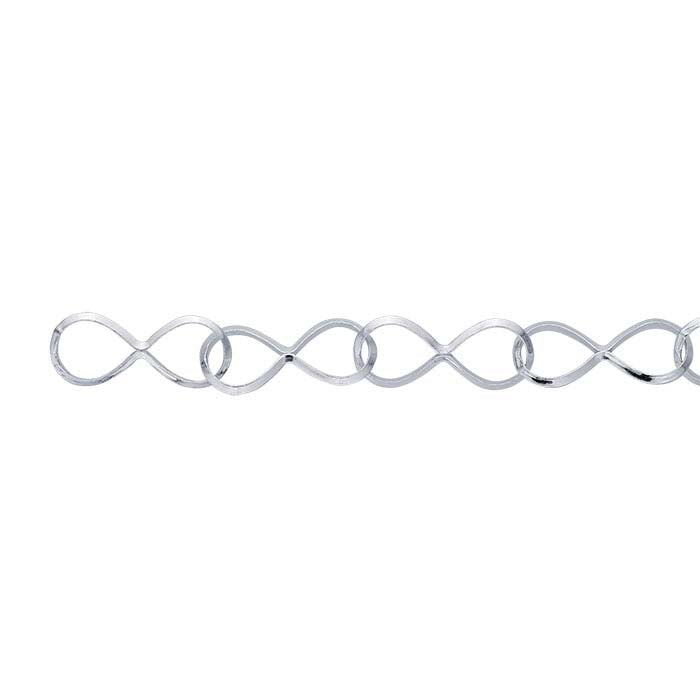 Sterling Silver Infinity Link Chain, By the Foot