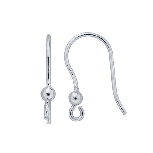 Sterling Silver Heavy Ear Wire with Loop and Bead