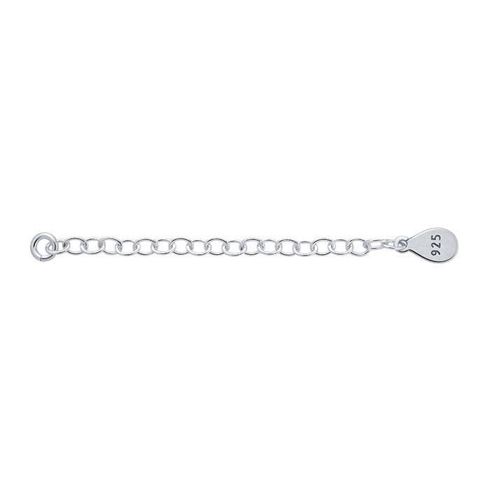 Sterling Silver Cable Chain Extender with Tag
