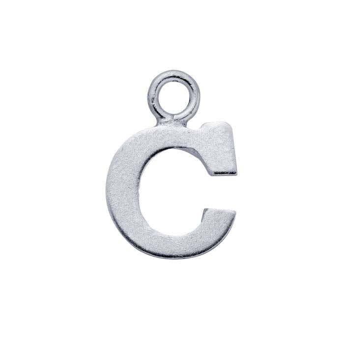 Sterling Silver Block Alphabet Charm