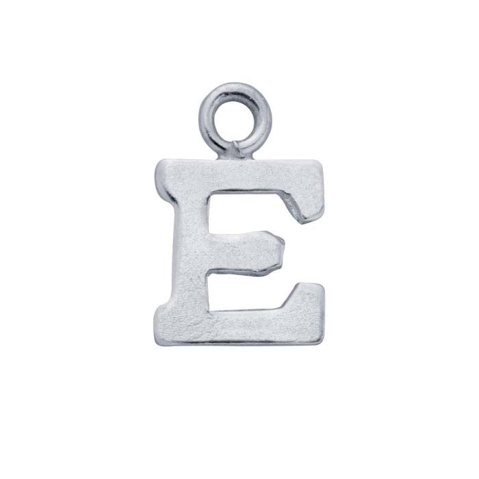 Sterling Silver Block Alphabet Charm