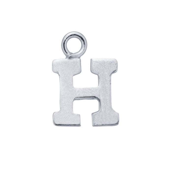 Sterling Silver Block Alphabet Charm