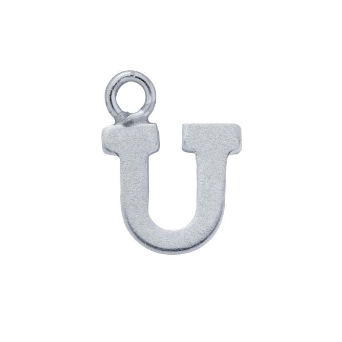 Sterling Silver Block Alphabet Charm