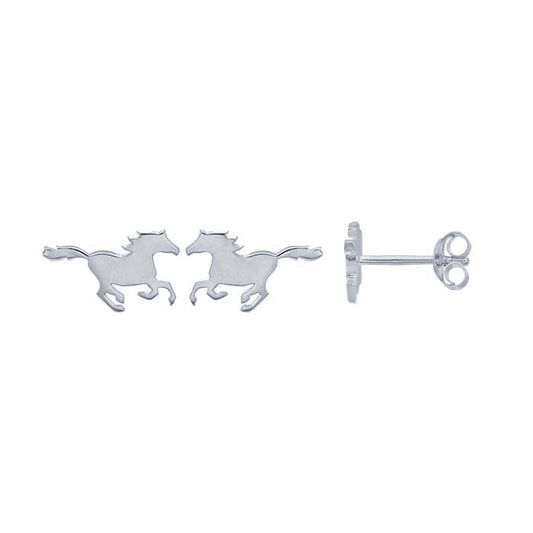 Sterling Silver Horse Earrings