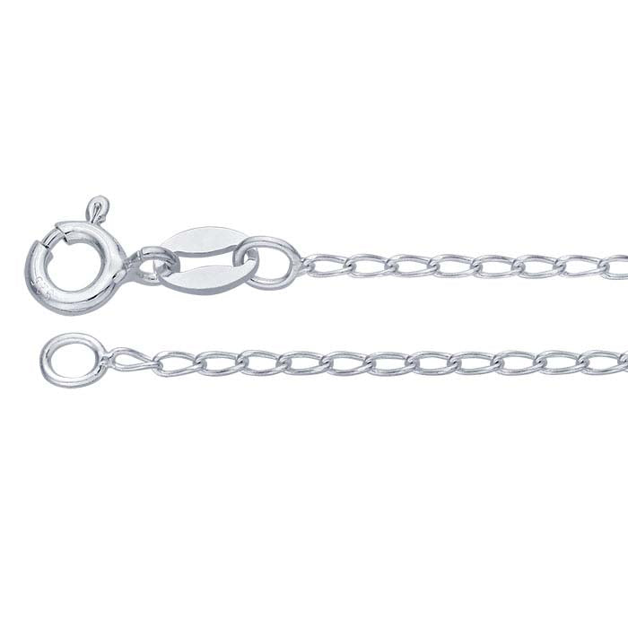 Sterling Silber 1,3mm Diamantschliff Twist Panzerkette