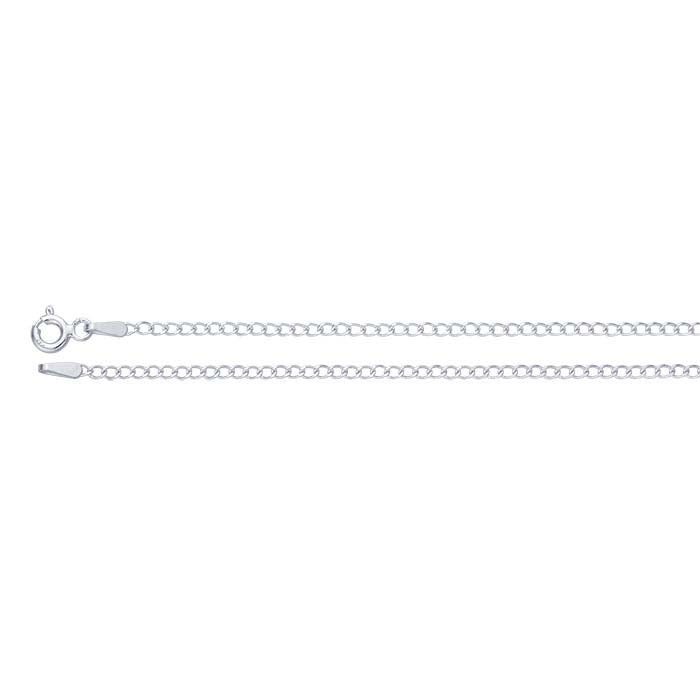 Sterling Silver Diamond-Cut Curb Chain