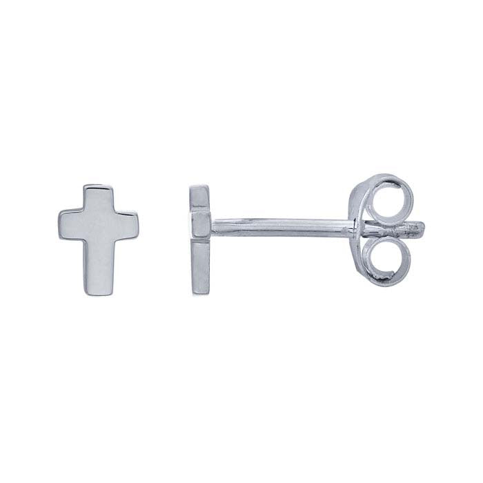 Sterling Silver Cross Post Earrings