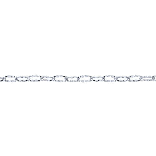 Sterling Silver Dapped Cable Chain, By the Foot