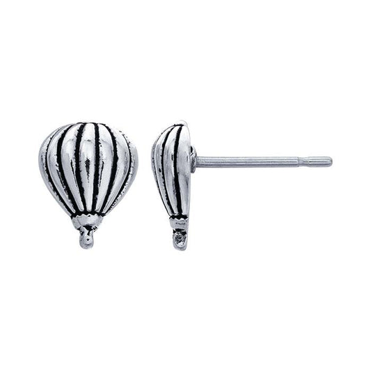 Sterling Silver Hot Air Balloon Post Earring