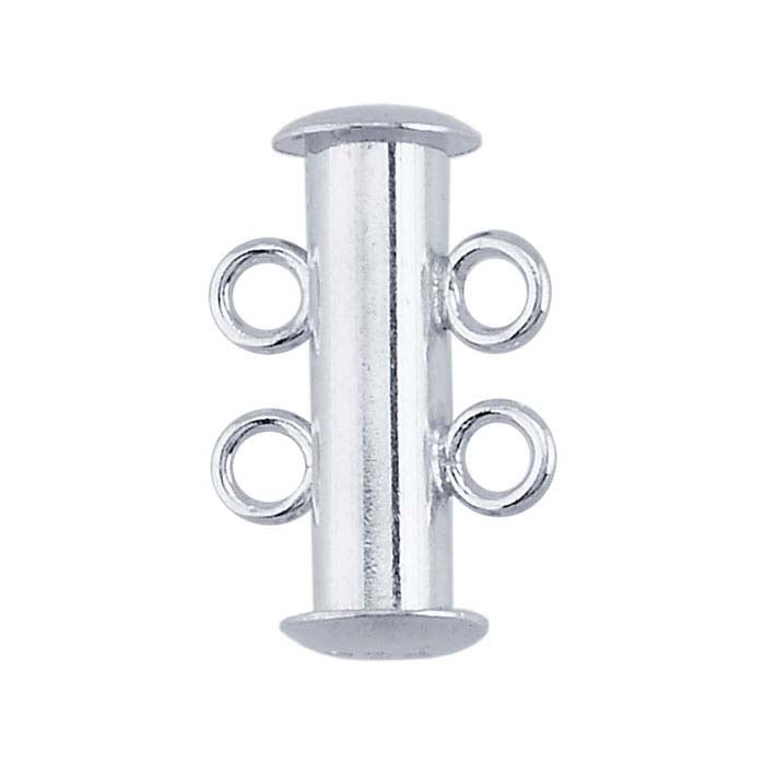 Sterling Silver Multi-Strand Tube Slide Clasp