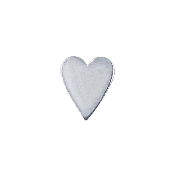 Sterling Silver Heart Stamping, 0.32mm