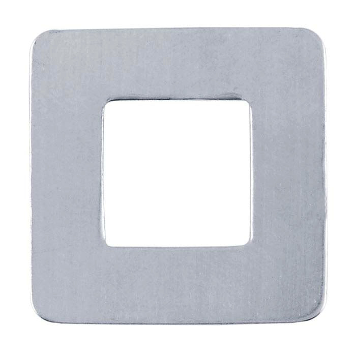 Sterling Silver Square Stamping, 0.81mm