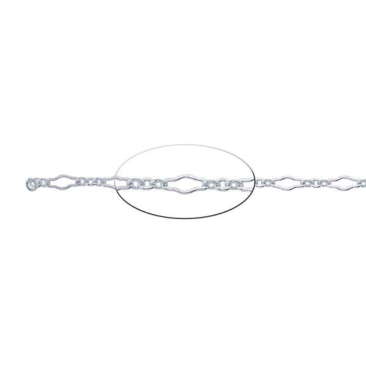 Sterlingsilber Schlüsselloch Lange & Kurze Kette, Pro Fuß