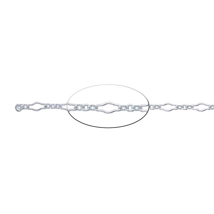 Srebrny łańcuszek z kluczykiem, długi i krótki, na stopę